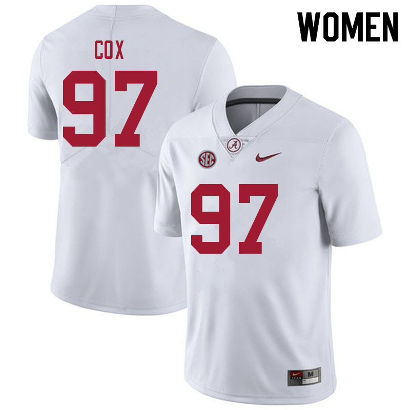 Alabama Crimson Tide Women's Keelan Cox #97 White NCAA Nike Authentic Stitched 2021 College Football Jersey OV16O25RA